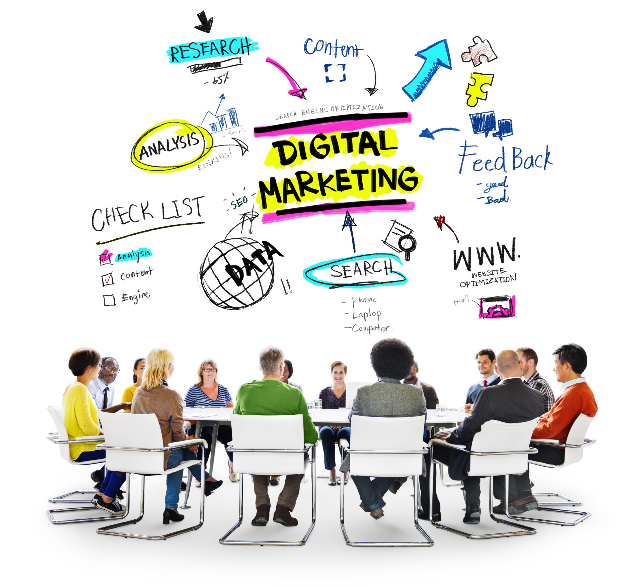 Digital Marketing Branding Strategy Online Media Concept